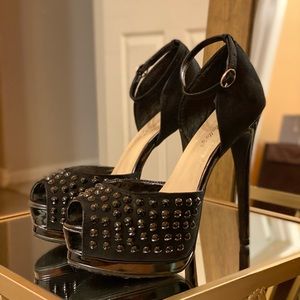 Stunning Studded High Heels Black